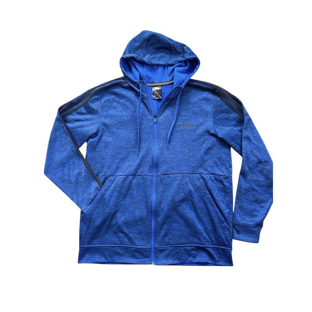 Adidas Climawarm Jacket Men's Full Zip Blue Hoodie Size L